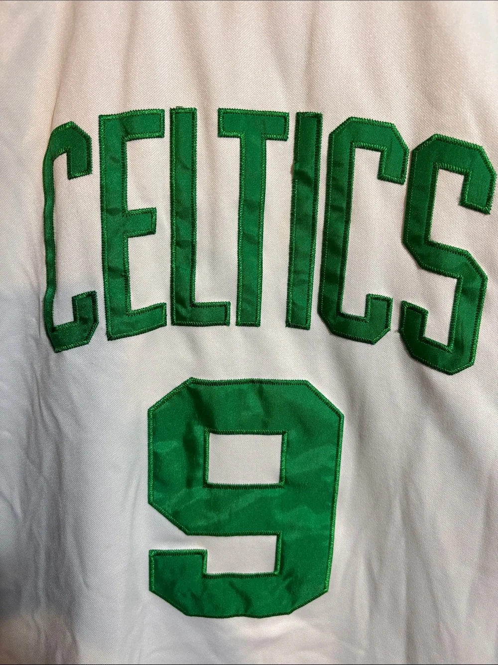 adidas White & Green Boston Celtics #9 Rajon Rondo Basketball Jersey